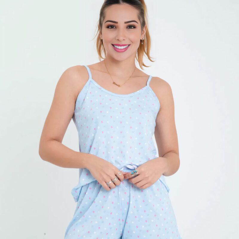 Baby Doll Alça Dani Azul